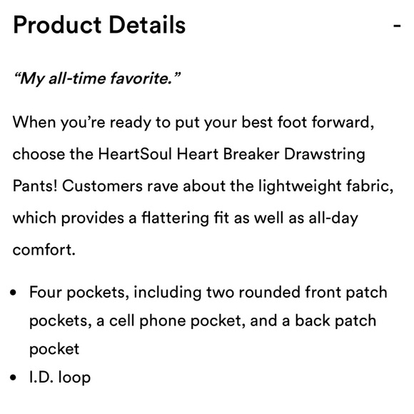 Heartsoul black scrub pants - Picture 2 of 7